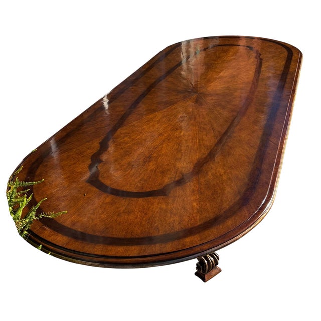 Huge Therien Studios Workshops for Dessin Fournir Double Pedestal Volute Dining Table For Sale - Image 11 of 11