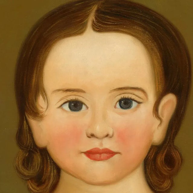 Accurate reproduction of the original oil painting, this image is printed on canvas, mounted to a board and treated with a...