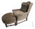 1980s Vintage Guy Chaddock & Company Chenille Wingback Chair With Ottoman For Sale