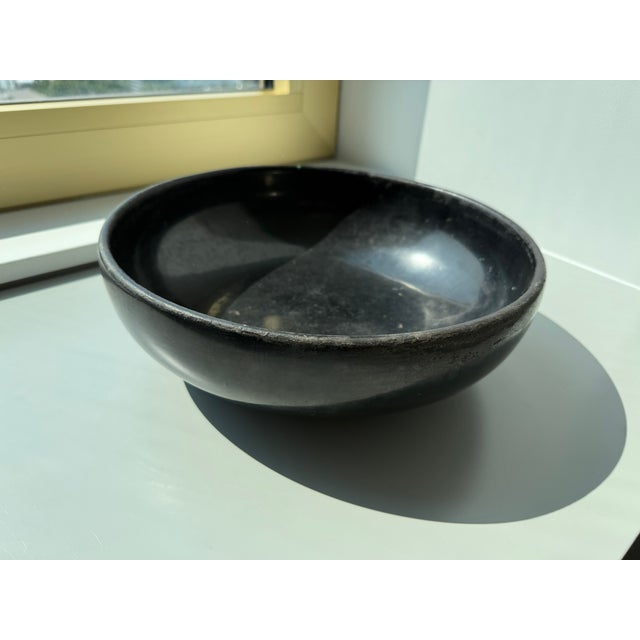 Ceramic Maria Martinez Black Bowl 1940's For Sale - Image 7 of 8