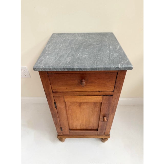 Antique Marble Top Side Table For Sale - Image 10 of 11