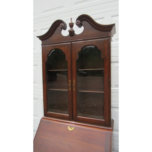 1980s 1980s Ethan Allen Cherry Georgian Court Secretary Bookcase Desk For Sale - Image 5 of 11