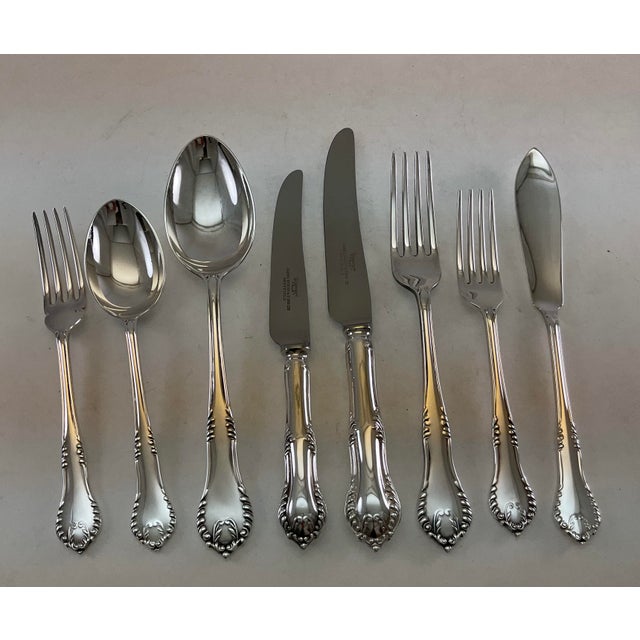 1980s Silver 1 Pair Fish Eaters, Fish Fork & Fish Knife, Chesterfield. For Sale - Image 10 of 14