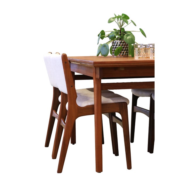 Dining Chairs Model 89 in Teak and Beige Upholstery attributed to Erik Buch, Denmark, 1960s, Set of 4 For Sale - Image 13 of 15