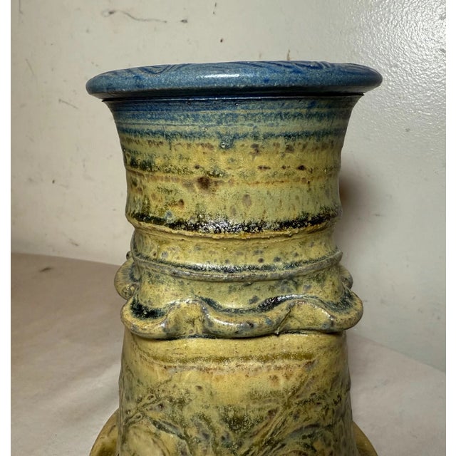 Vintage Handmade Wayne Cardinalli Studio Brutalist Art Pottery Vase Sculpture For Sale In New York - Image 6 of 11