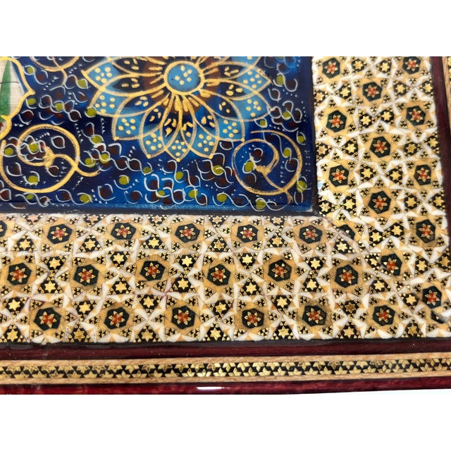 Persian Khatamkari Backgammon and Chess Box For Sale - Image 17 of 18