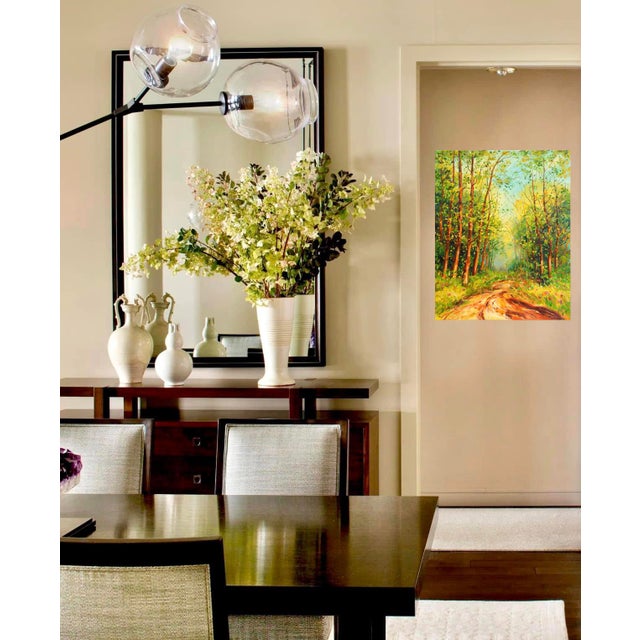 Textile Forest Path.Modern Original Hand Painting. For Sale - Image 7 of 11