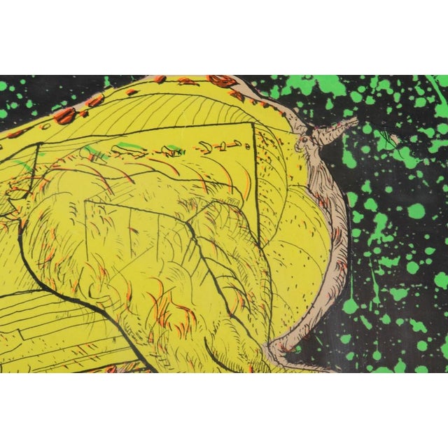 Contemporary Illegibly Signed Hybrid Creature Serigraph For Sale - Image 3 of 6