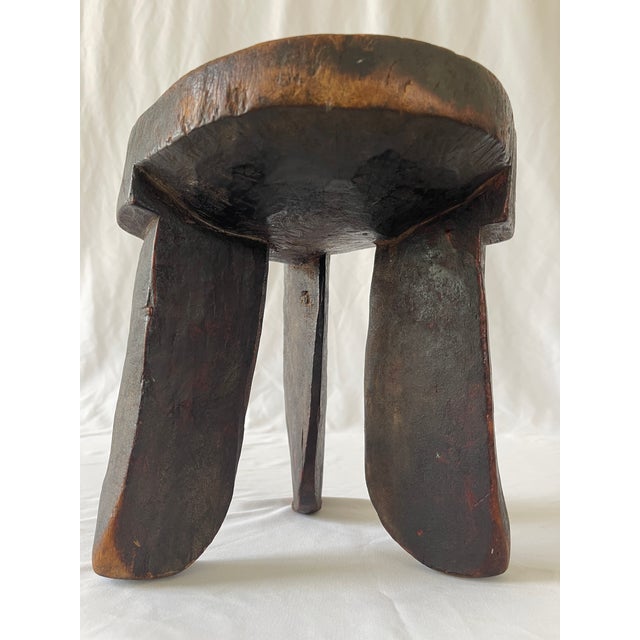 Early 20th Century African Oromo Hardwood Tripod Leg Stool For Sale In Jacksonville, FL - Image 6 of 6