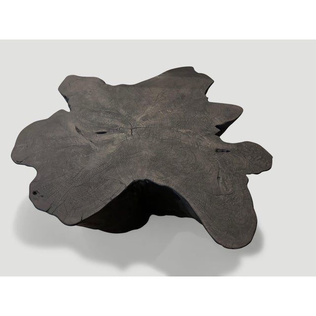 Contemporary Andrianna Shamaris Sculptural Charred Coffee Table For Sale - Image 3 of 6