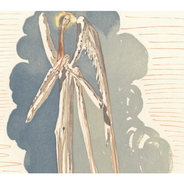 Abstract 1963 Dalí Divine Comedy Engraving Paradis Chant 22 "Impénétrablabilité Divine" (Divine Impenetrability) For Sale - Image 3 of 8