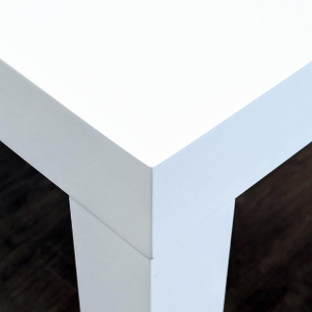 Wood West Elm White Minimalist Desk With Two Drawers For Sale - Image 7 of 10