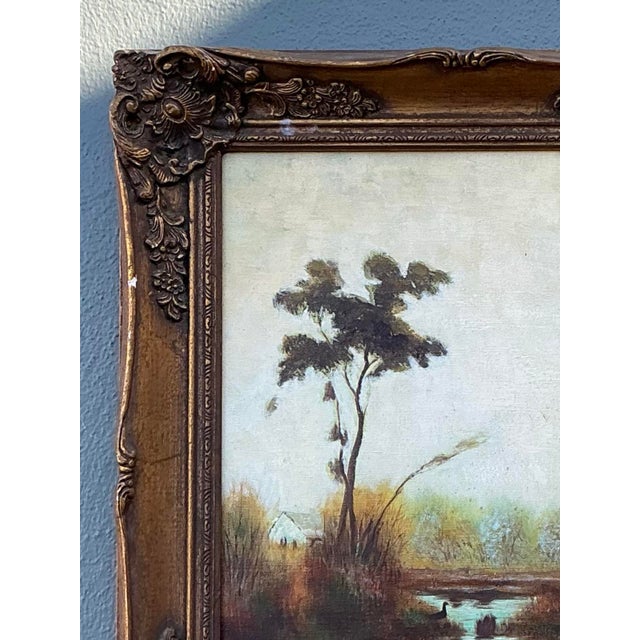 Vintage Original Landscape Oil on Canvas For Sale - Image 11 of 12