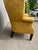 Lauren Ralph Lauren Late 20th Century Yellow Damask Mahogany Wingback Chair For Sale - Image 4 of 12