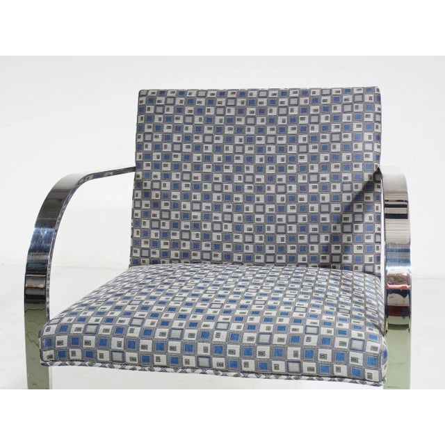 1970s 1970s Vintage Brno Attributed Flat Bar Patterned Cantilever Chair For Sale - Image 5 of 8