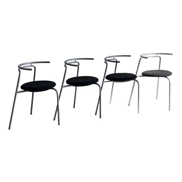 Stackable Chairs by Ross Littell for Atelier Areti, 1980s, Set of 4 For Sale - Image 10 of 10