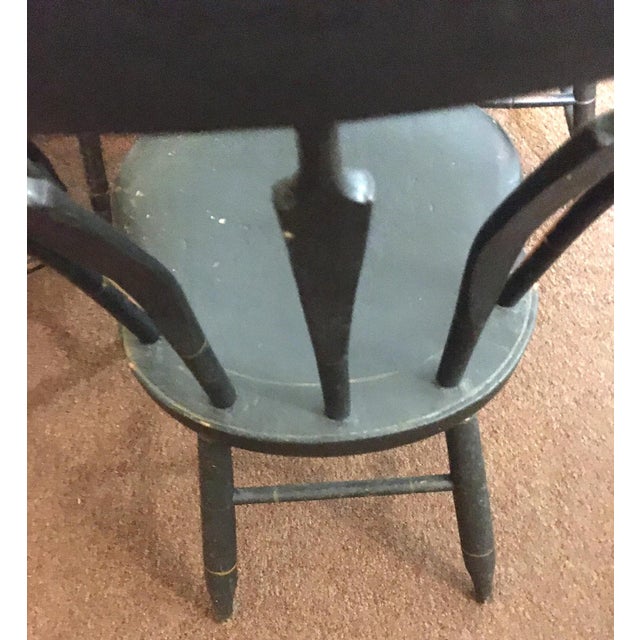 Hitchcock New England Spindle Back Painted Chairs Set of Four For Sale - Image 15 of 16