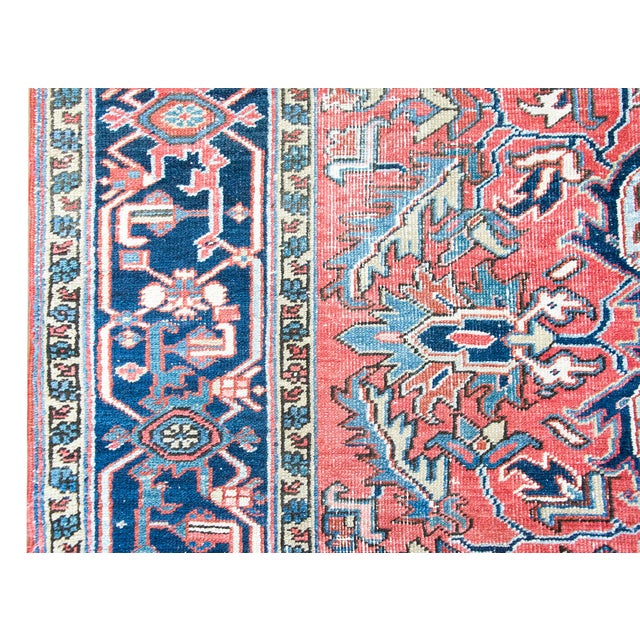 1920s Early 20th Century Persian Heriz Rug For Sale - Image 5 of 14