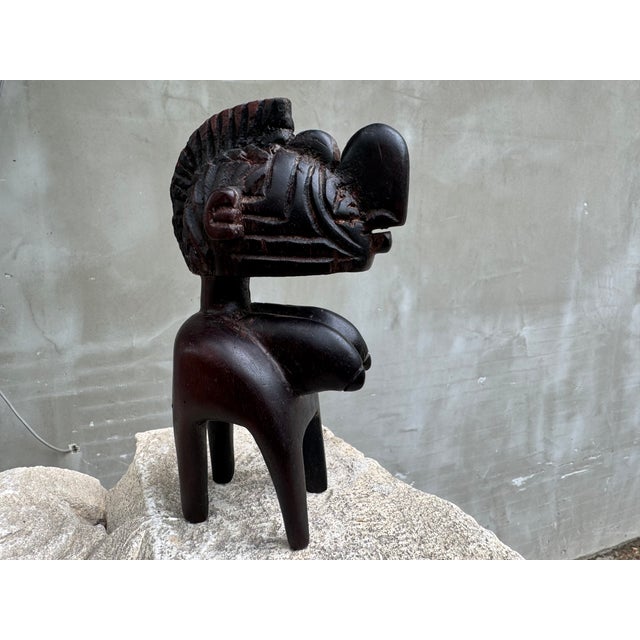 Vintage African Hand-Carved Wood Baga Style Fertility Figure, 1950s For Sale - Image 3 of 18