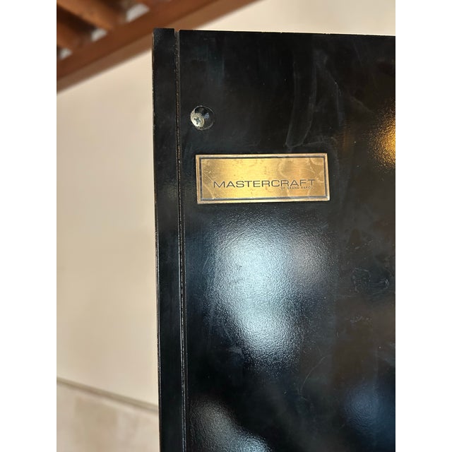 Brass Mastercraft 1970s Mirrored Glass and Brass Curio Display Cabinet, A Pair For Sale - Image 8 of 11