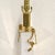 Metal Mid 20th Century Crespi Style Stitched White Leather and Gilt Brass Lamp For Sale - Image 7 of 10