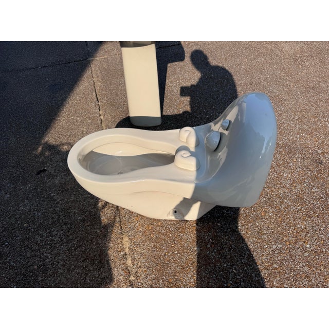 Vintage Warren Platner for American Standard Sculptural Pedestal Sink & Bidet Set For Sale - Image 11 of 11