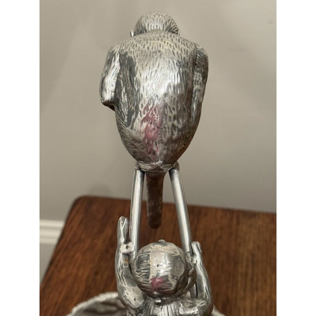 Silver 1990s Arthur Court Monkey Banana Holder For Sale - Image 8 of 11