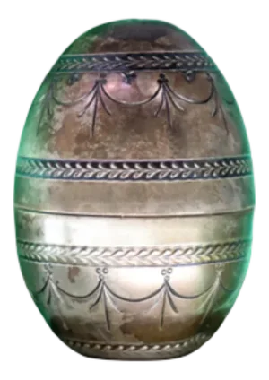 Silver Egg with Engraved Garlands