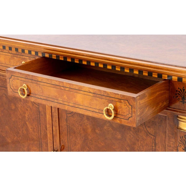 Mid 20th Century Empire Style Walnut Buffet For Sale - Image 5 of 8