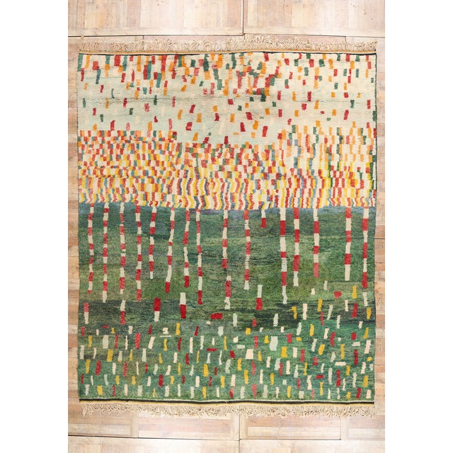 Modern Beni Mrirt Moroccan Rug - 11'08 X 14'01 For Sale - Image 9 of 9