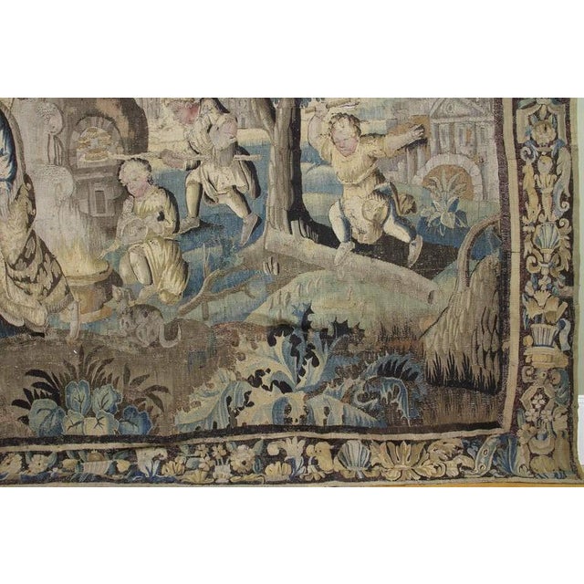 Baroque Flemish Verdure Garden Tapestry For Sale - Image 3 of 11