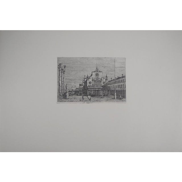 After Giovanni Antonio, Canal, View of the Church of San Giacomo Di Rialto in Venice, 1975, Photogravure For Sale - Image 4 of 6