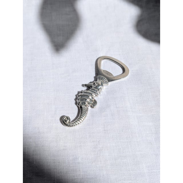 Vintage pewter seahorse bottle opener by sought after Danish designer Just Andersen. Made in the 1930s and featuring the...