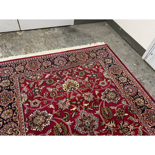 5ft 10in × 8ft 10in Oriental Wool Area Rug For Sale - Image 4 of 12