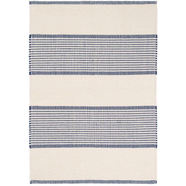 Mark D. Sikes for Dash & Albert La Mirada Navy Woven Cotton Rug, 6' x 9' For Sale In Boston - Image 6 of 6