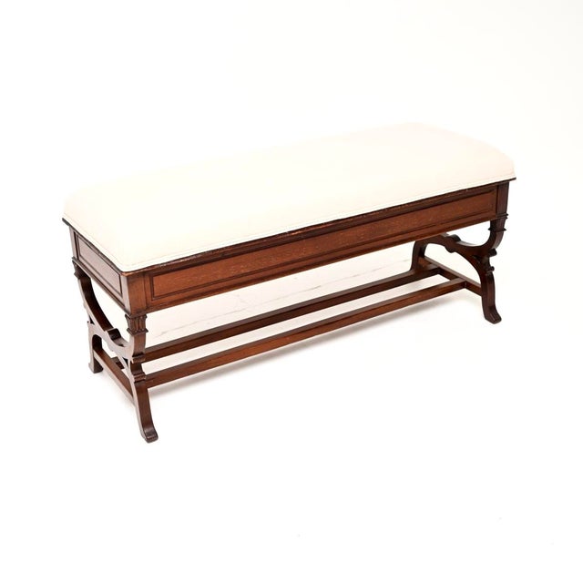 Antique Victorian Piano Duet Bench, 1880 For Sale - Image 9 of 9