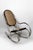 Modernist Rocking Chair in Blackened Wood and Canework with Chrome Frame, 1960s For Sale - Image 6 of 12