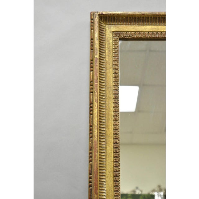 Gold Vintage Italian Hollywood Regency Gold Giltwood Large Rectangular Wall Mirror For Sale - Image 8 of 14