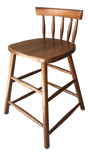 Circa 1950 Low Back Windsor-Style “Colonial Chic” Maple Wood Accent Chair