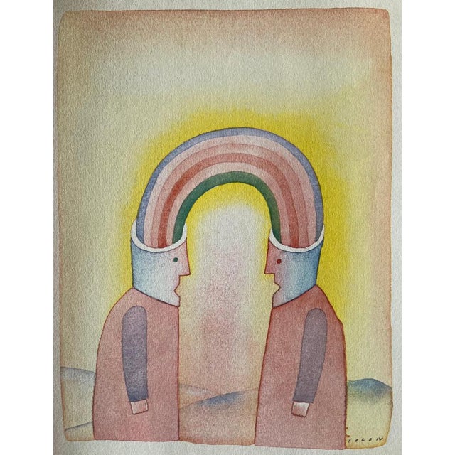 Jean-Michel Folon, L'arc en ciel, Etching For Sale - Image 5 of 5