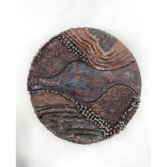 Large Wall Object in Glazed Ceramic, 1950s For Sale - Image 6 of 14