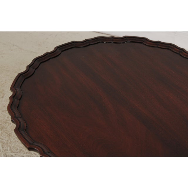 Henkel Harris Mahogany Pie Crust Tilt Top Table For Sale - Image 10 of 15