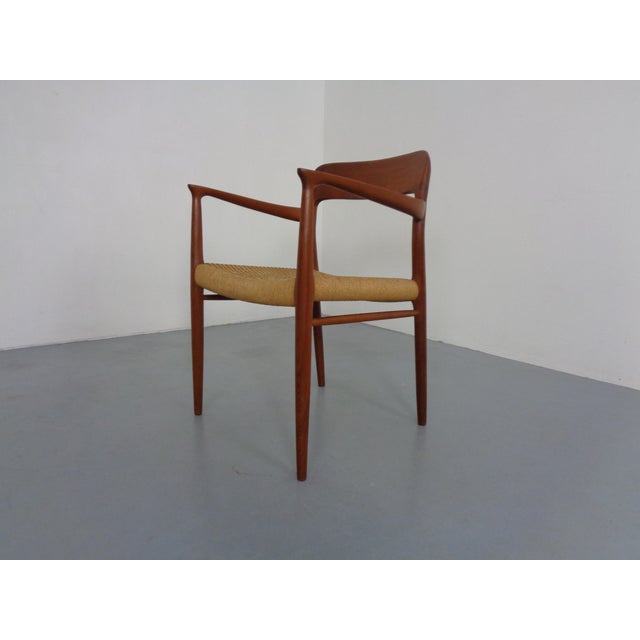1960s Model 56 Armchair in Teak & Papercord by Niels Otto Møller for J.L. Møllers, Denmark, 1950s For Sale - Image 5 of 18
