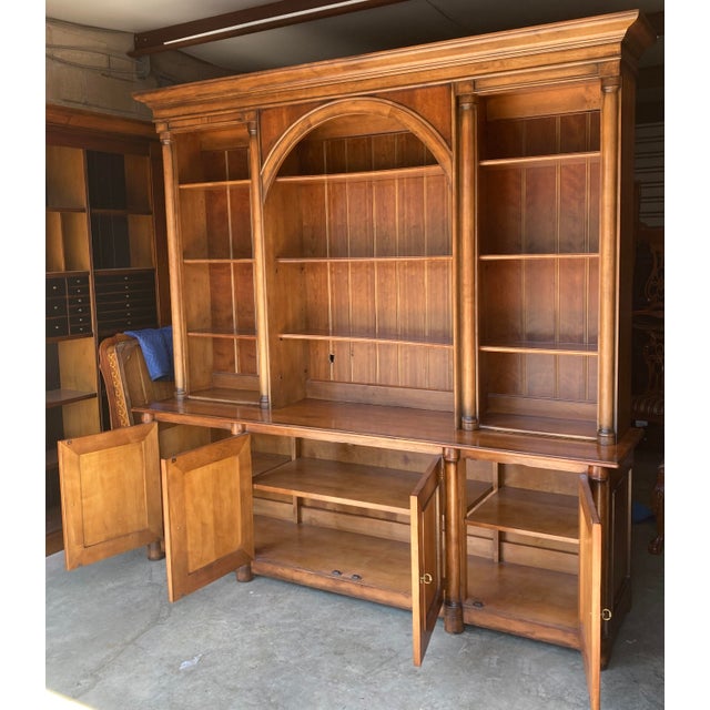 Henredon Avignon Cherry Bookcase and Cabinet Wall Unit For Sale In Washington DC - Image 6 of 9