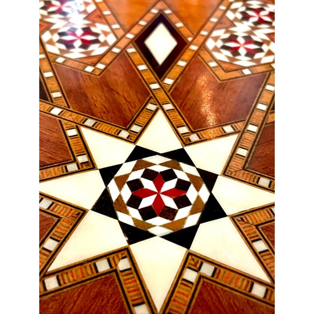 1960s Vintage Spanish Octagonal Damascene Marquetry Table W ...