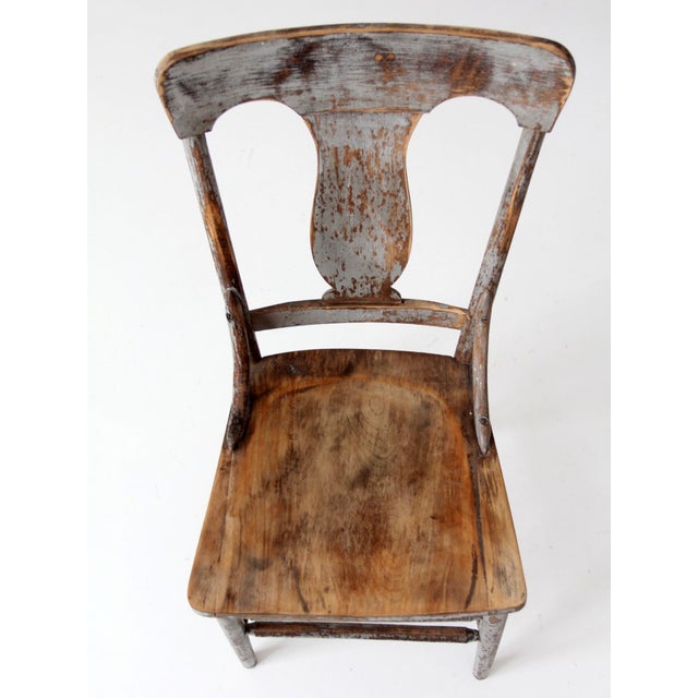 Late 19th Century Antique 19th Century Painted Lyre Back Chair For Sale - Image 5 of 17