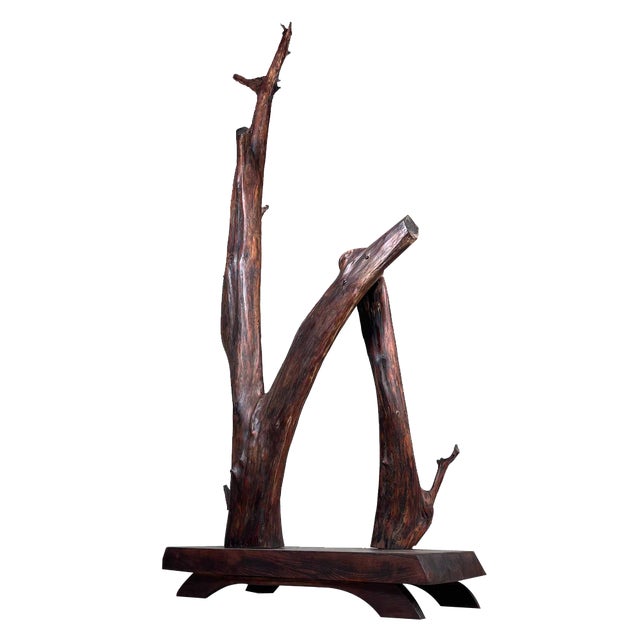 Japanese Wabi Sabi Wooden Decoration, 1940s For Sale