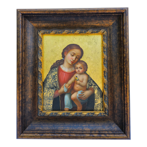 Madonna and Child Oil on Canvas - Jose Antonio Robles