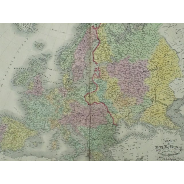 Europe, Original Map by Cowperthwait, 1850 For Sale - Image 4 of 6