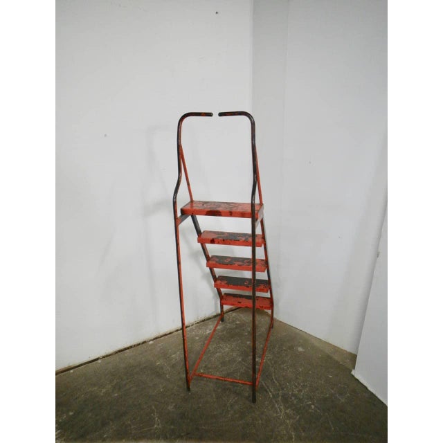 Industrial Mid-Century Iron Ladder, 1950 For Sale - Image 3 of 12